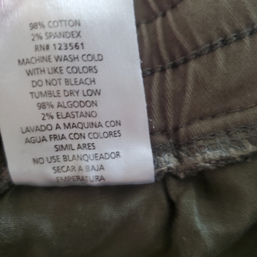 Monkey Ride Olive Green Cargo Pants Women's Size 29 Distressed - Picture 11 of 12